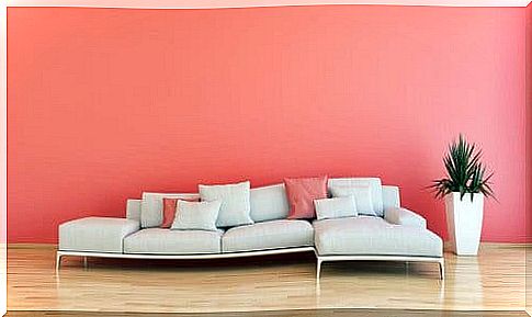 Color trends for interior decoration - coral