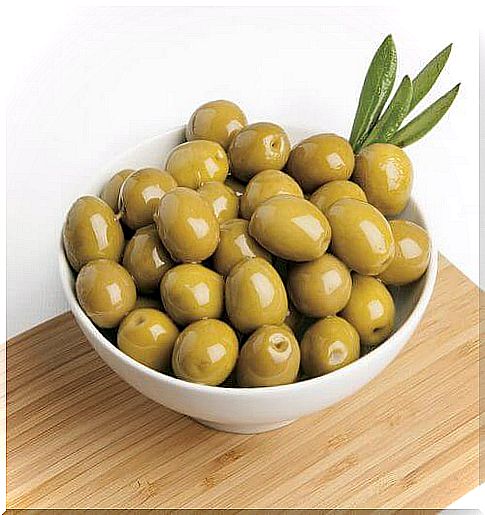 Olives with vitamin E.