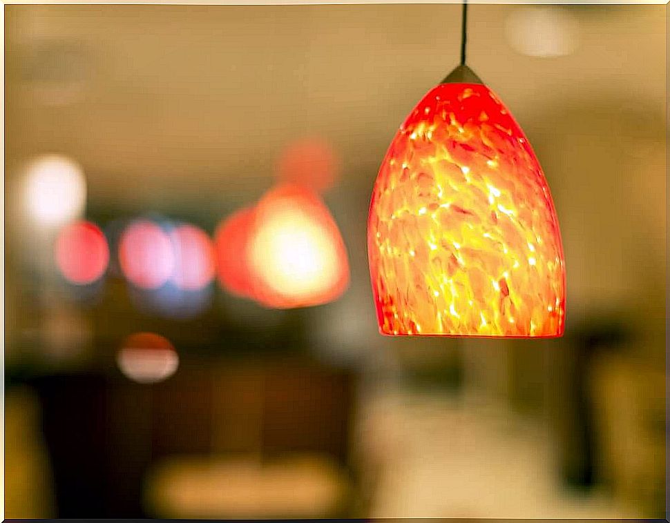 Pretty living room lamps made from recycled material