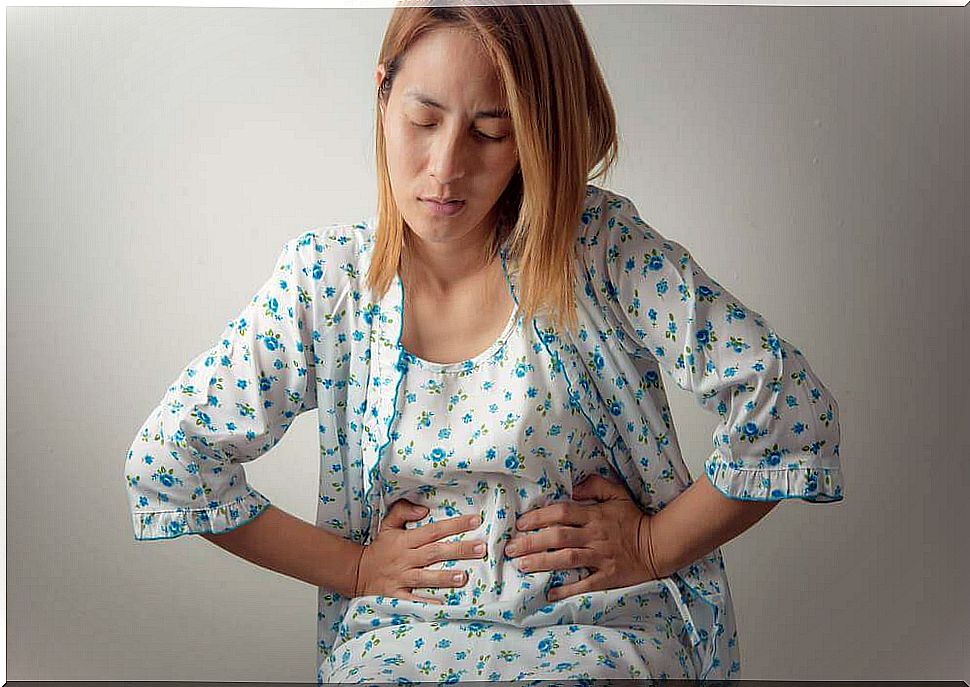 Woman with diarrhea