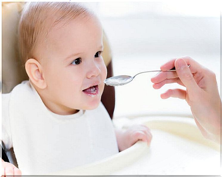 Fruit porridge for baby