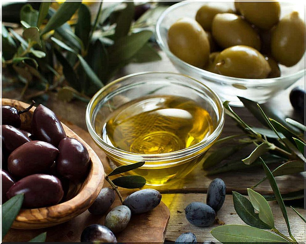 Olive oil is a care product for wooden furniture