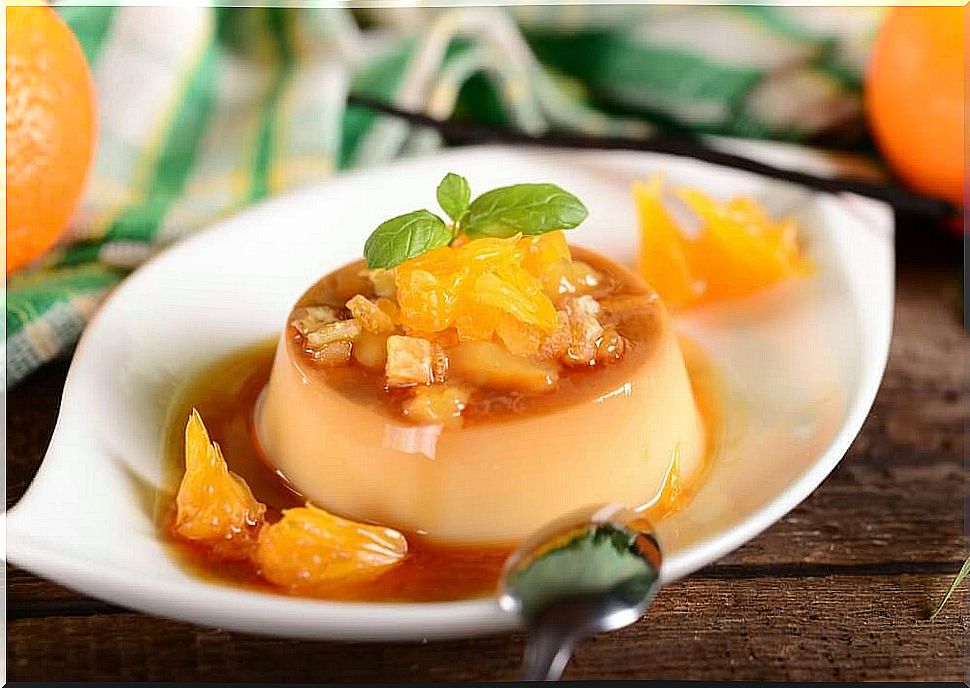 Recipe for flan with oranges