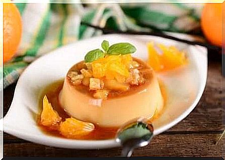 Flan with oranges