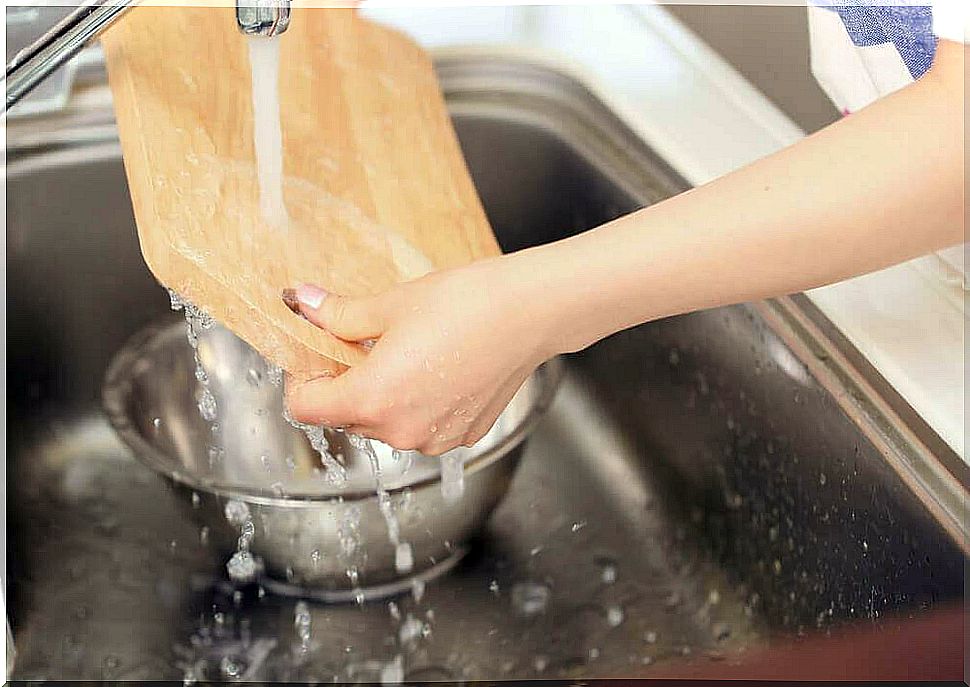 Wash the cutting board